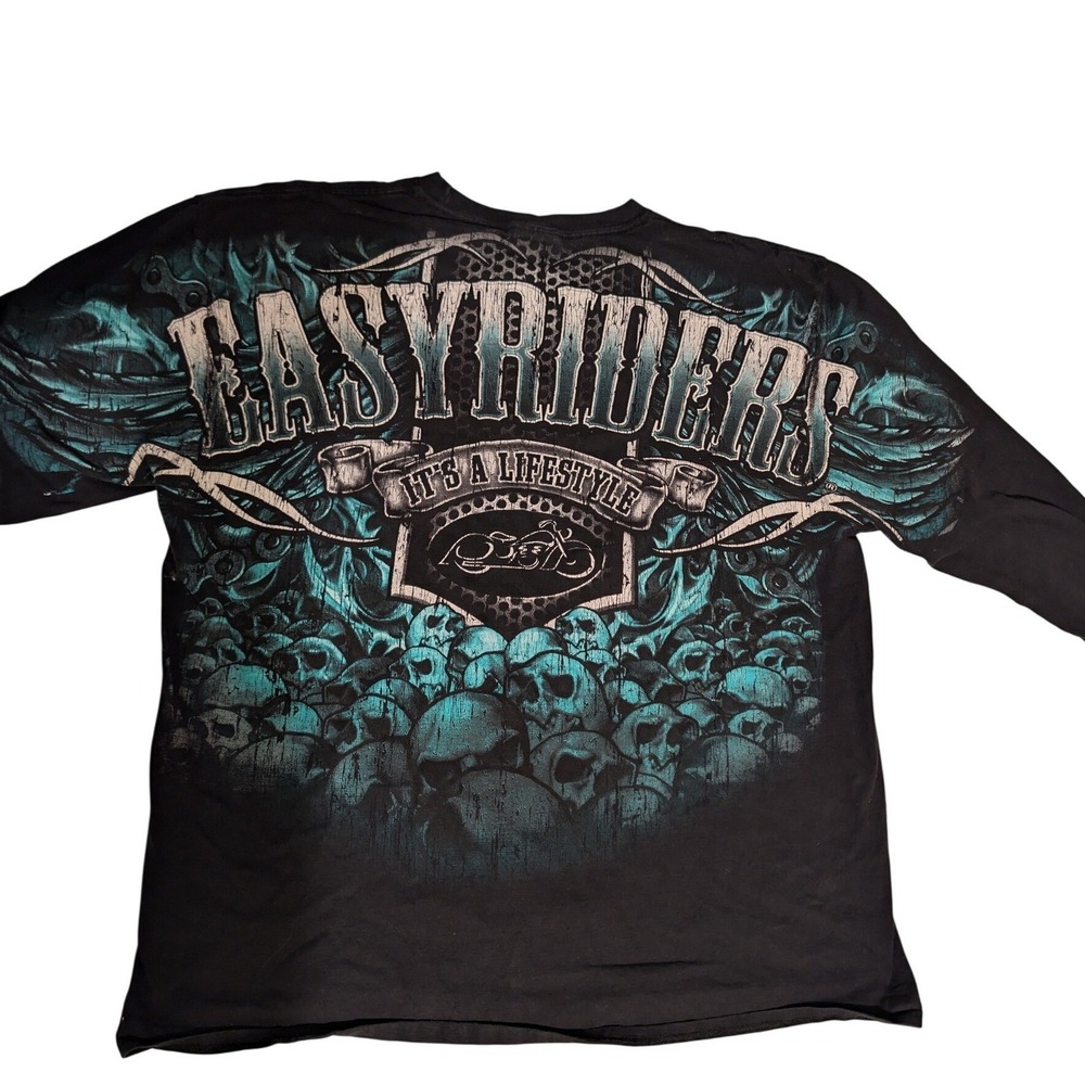Vintage Easyriders Biker Long Sleeve Mens 2XL streetwear grunge 90s
